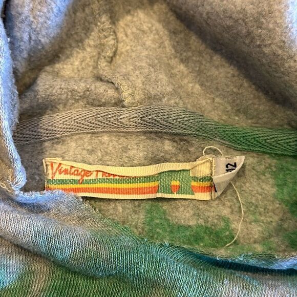 Vintage Havana Girls Grey Tie Dye Hooded Embroidered Dreamer Sweatshirt - Size M - Picture 7 of 8